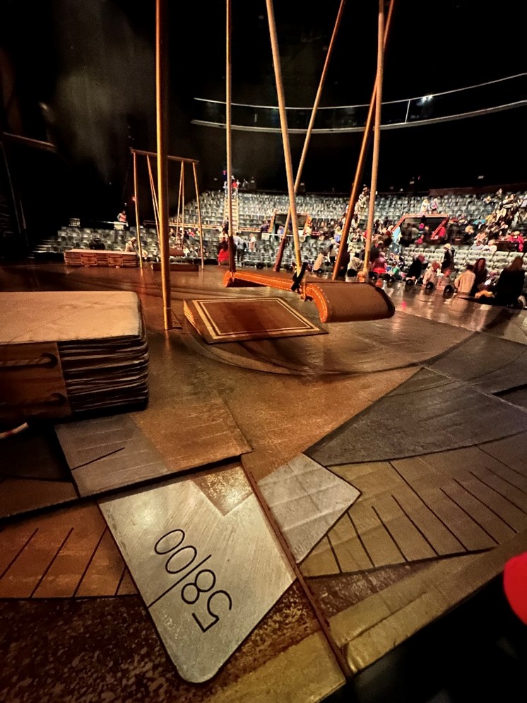 Picture shows meticulous stage details at Cirque de Soleil.